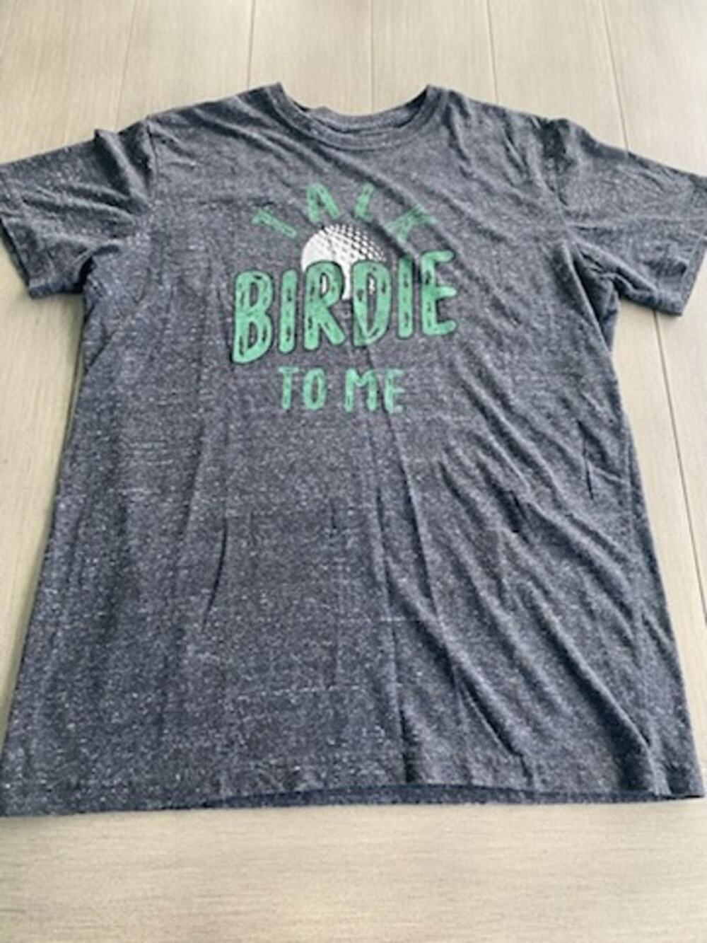State of Mind “Talk Birdie to Me” T‑Shirt M • Black Graphic Golf Tee